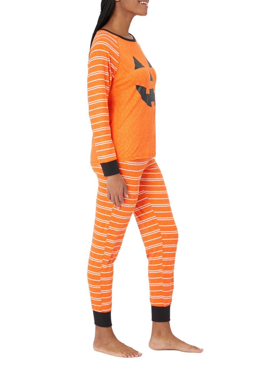 Pumpkin Stripe Pajama Set - Mom