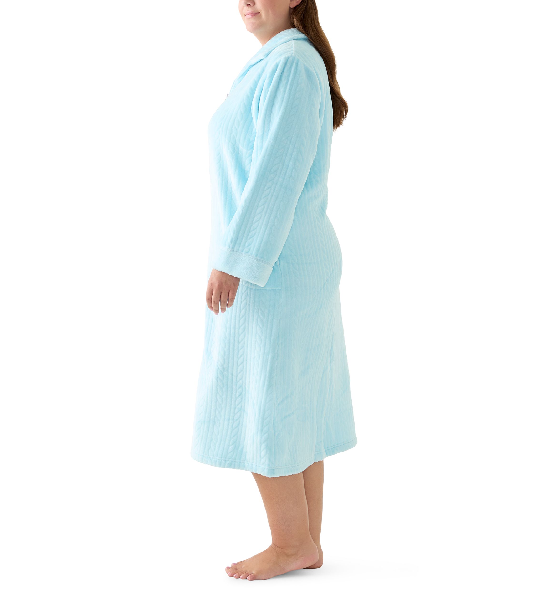 Womens Folded Zip Robe