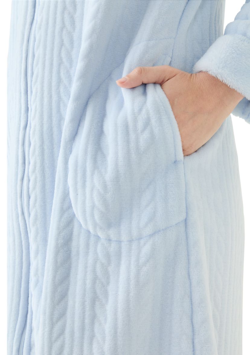 Womens Folded Zip Robe