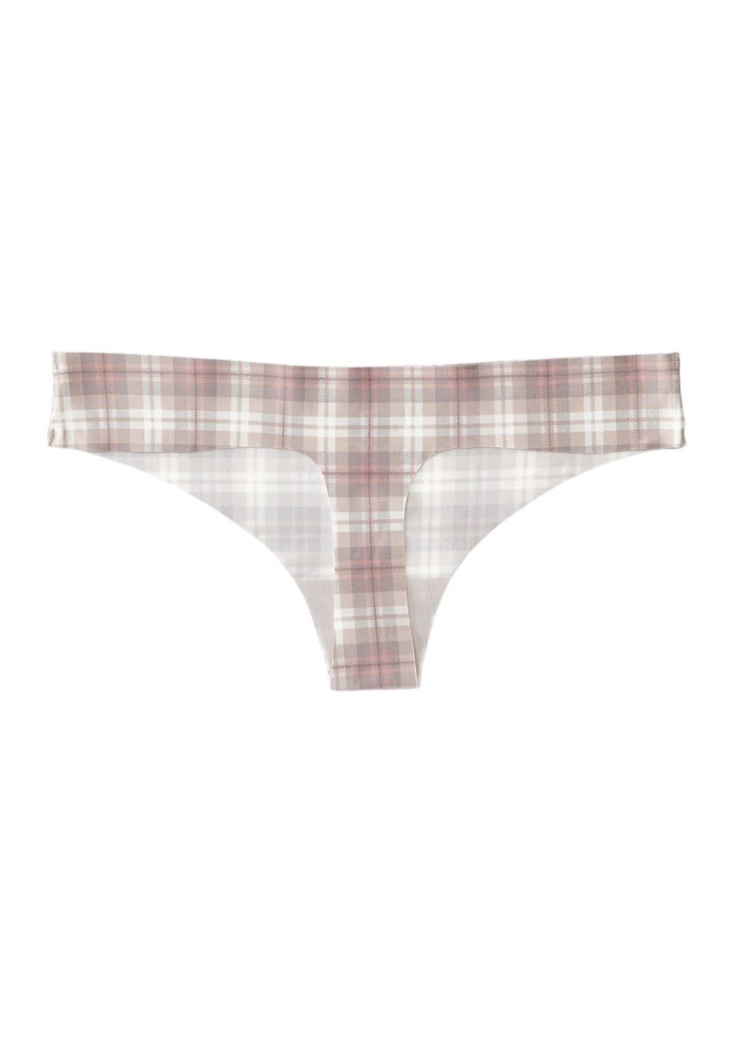 Plaid Thong