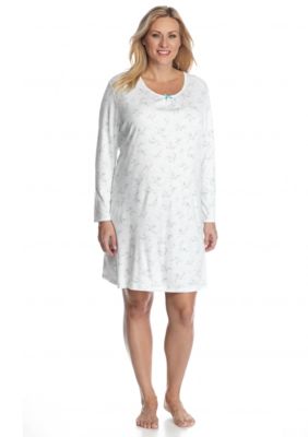 Karen Neuburger Plus Size Mint Ditsy Nightshirt - Belk.com