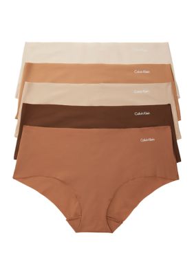 Calvin Klein Women's Invisibles Seamless Hipster Panties, 5 Pack
