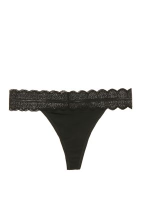 Micro Scallop Lace High Waist Thong