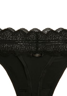 Micro Scallop Lace High Waist Thong