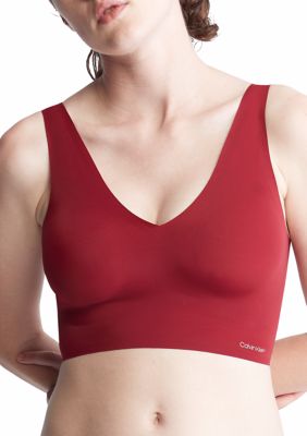 Calvin Klein Women's Plus Size Invisibles V-Neck Bralette with Light Lining