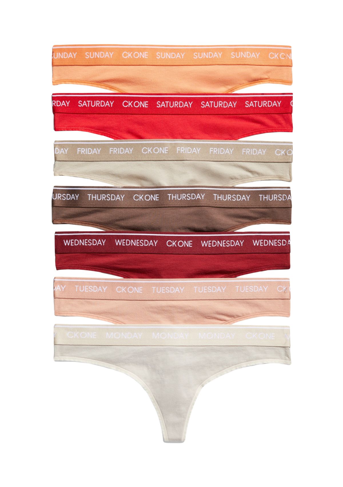 CK One Days of the Week Thongs - 7-Pack 