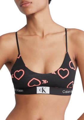 Buy Calvin Klein women plain padded bralette black Online