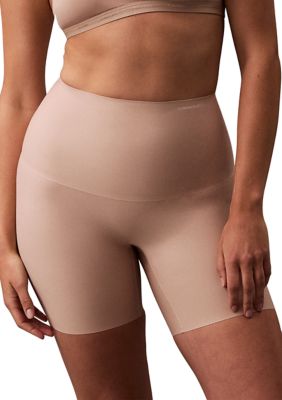 Calvin Klein Women's Soft Stretch Mid Thigh Compression Shorts, XL