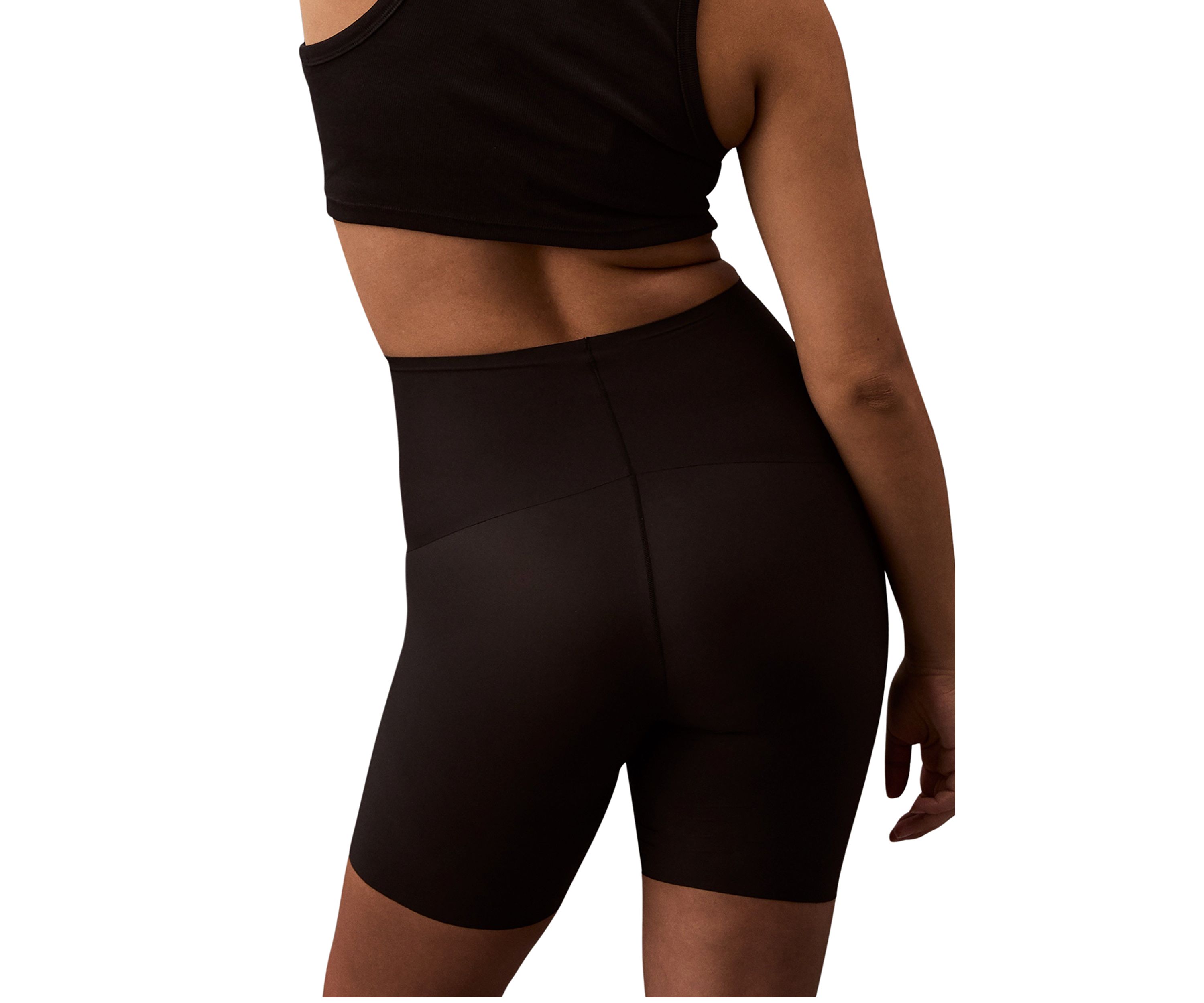 Womens Soft Stretch Mid Thigh Compression Shorts