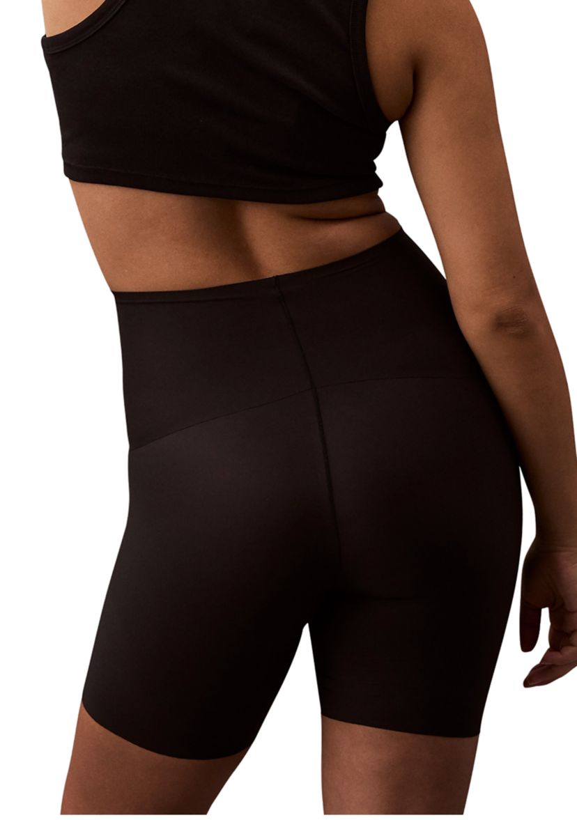 Womens Soft Stretch Mid Thigh Compression Shorts