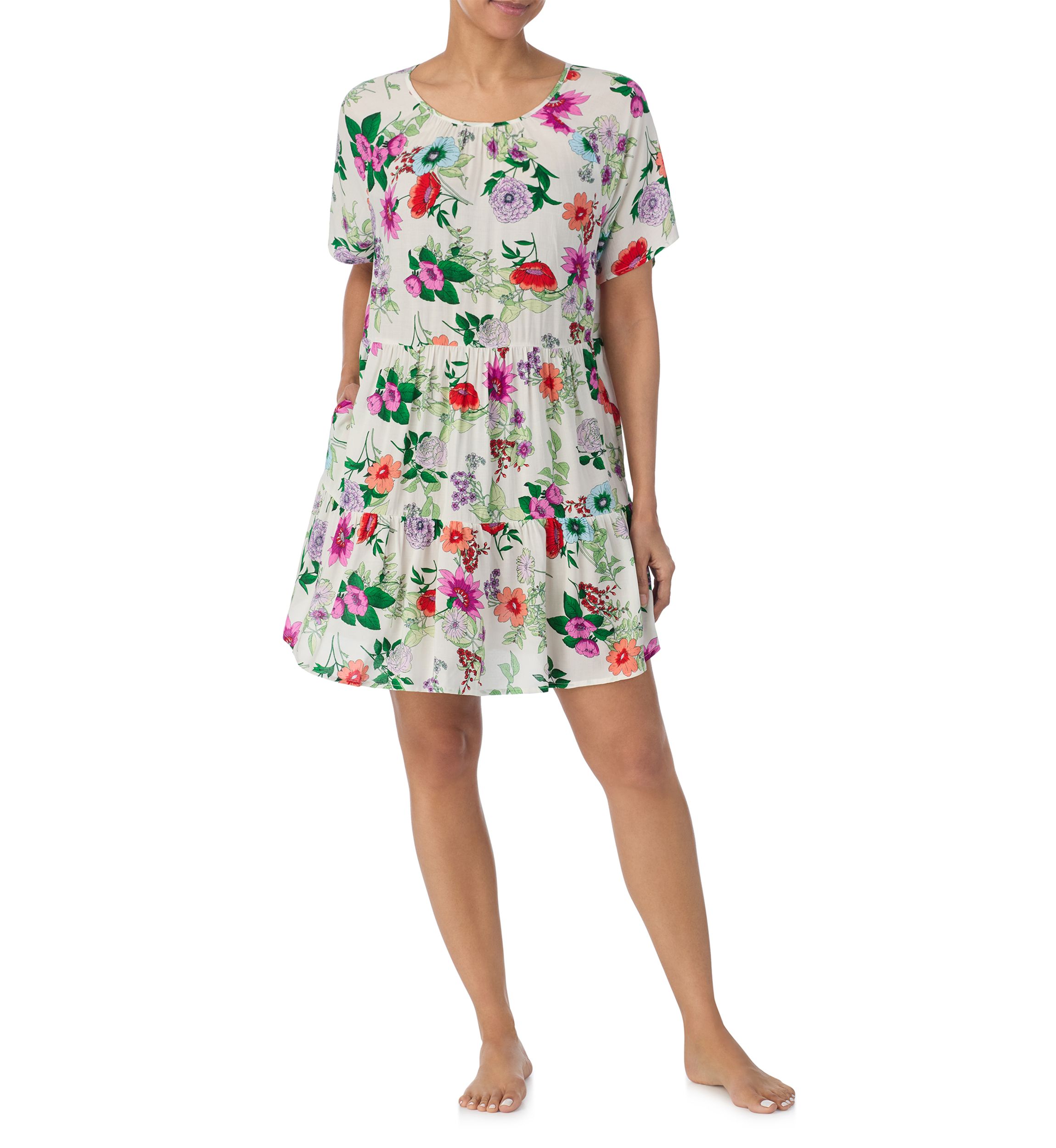 Floral Printed Babydoll Nightgown