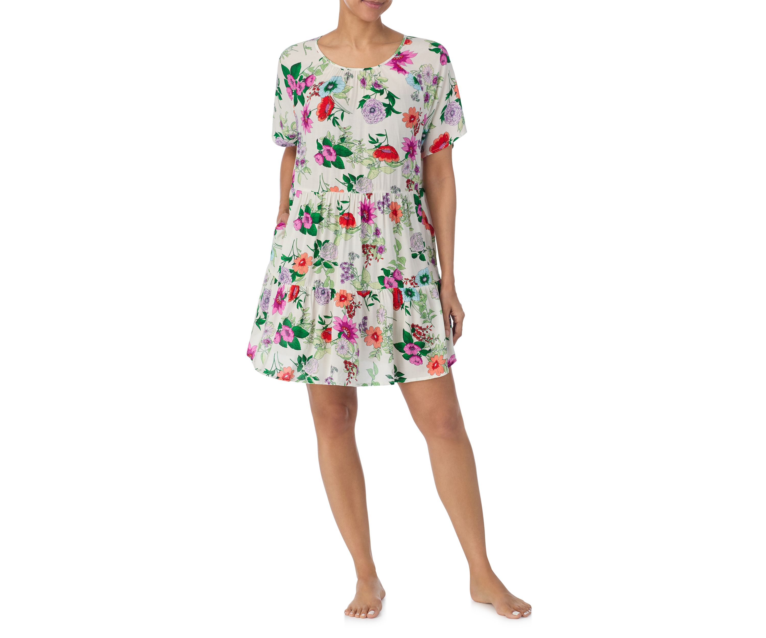 Floral Printed Babydoll Nightgown