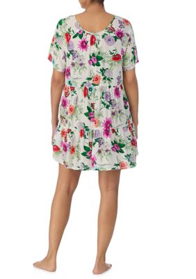 Floral Printed Babydoll Nightgown