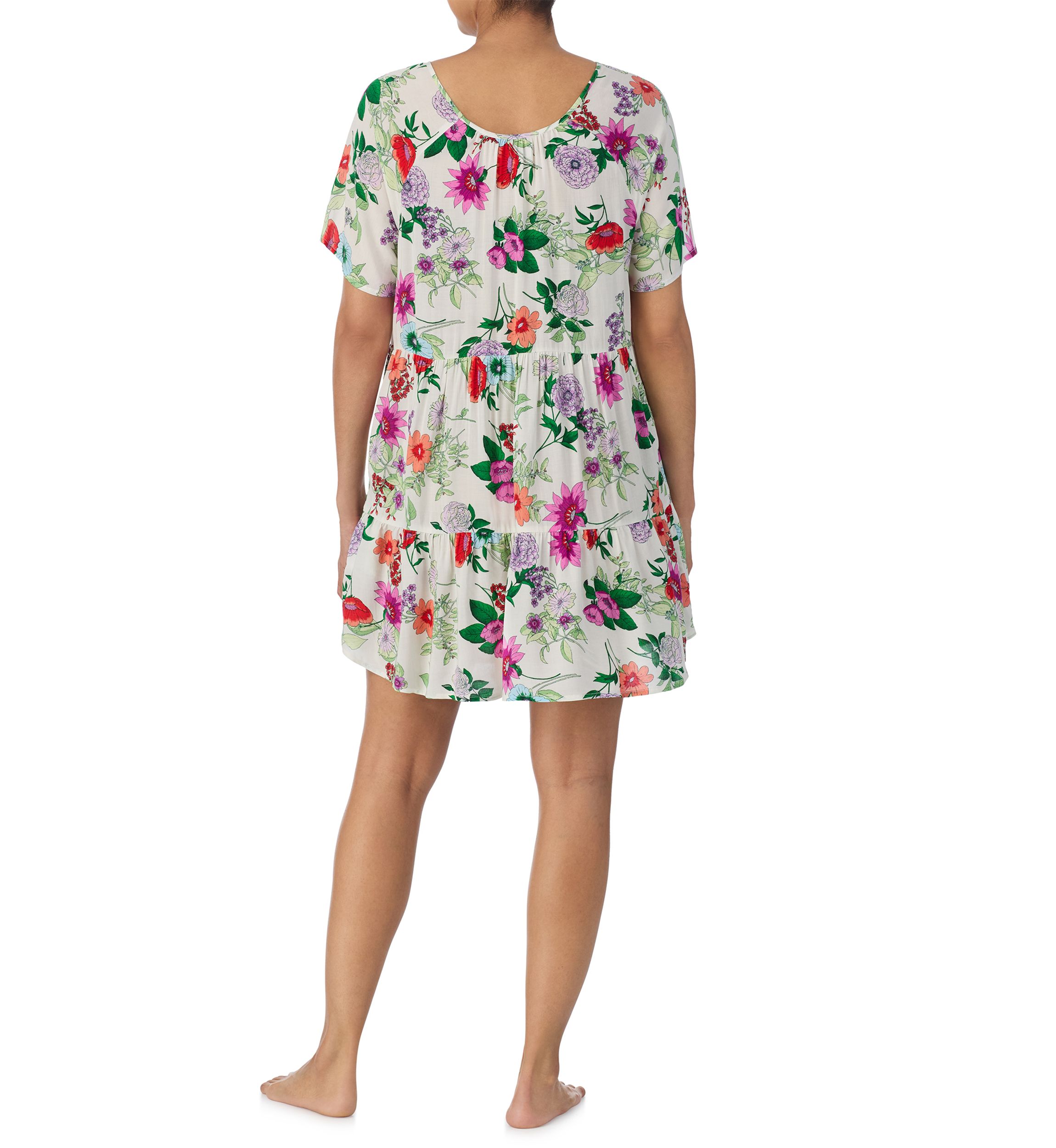 Floral Printed Babydoll Nightgown