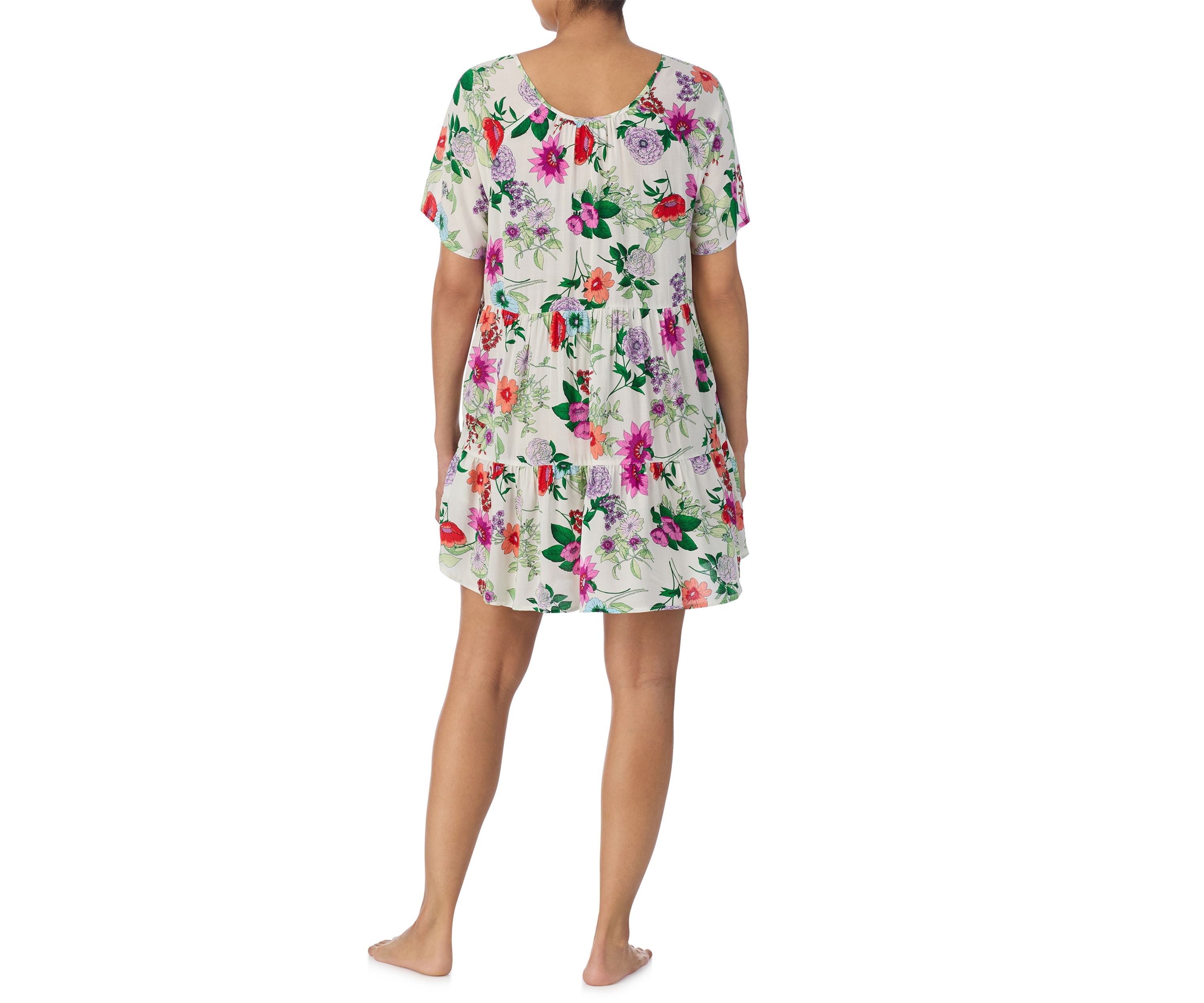 Floral Printed Babydoll Nightgown