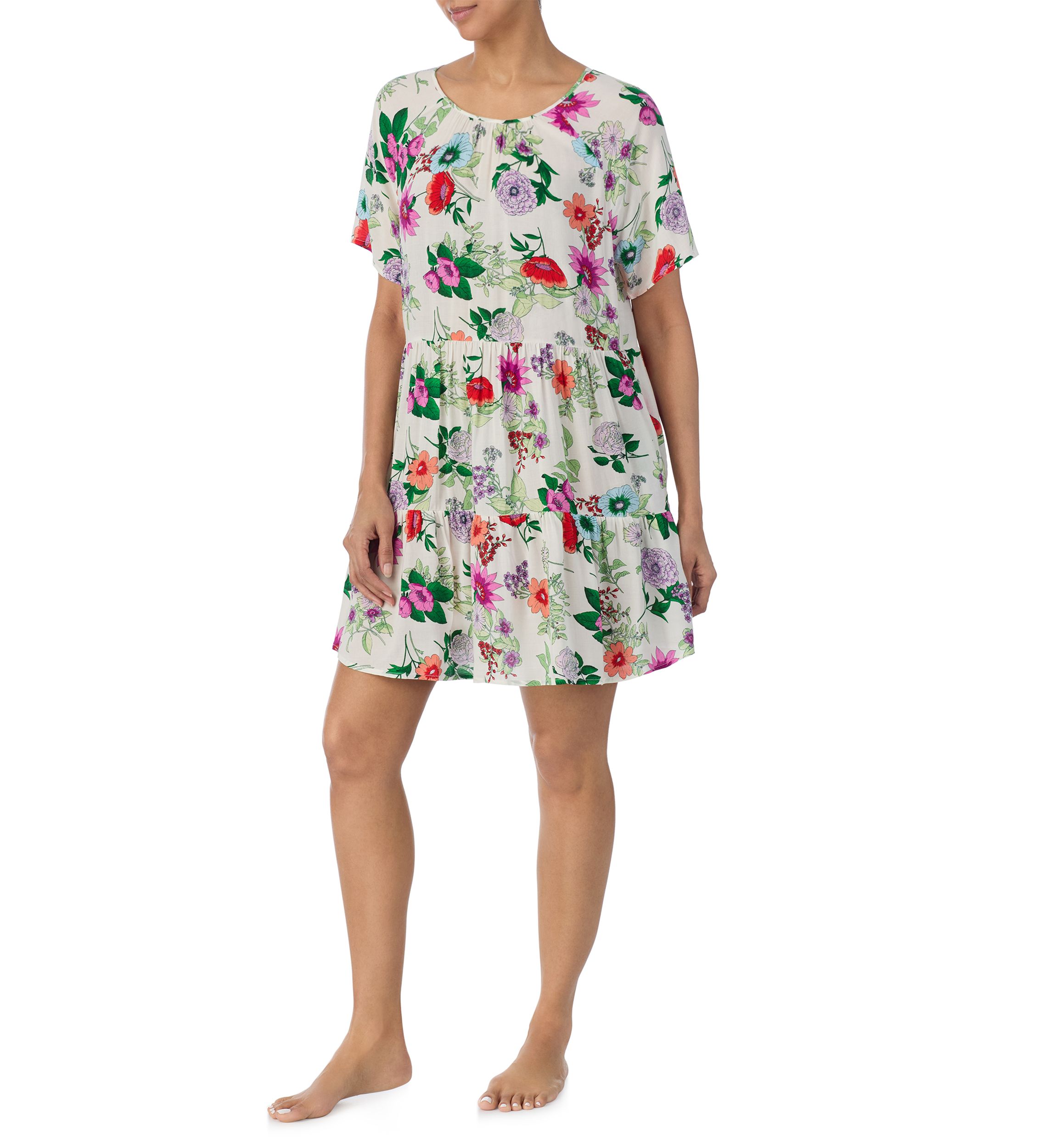 Floral Printed Babydoll Nightgown