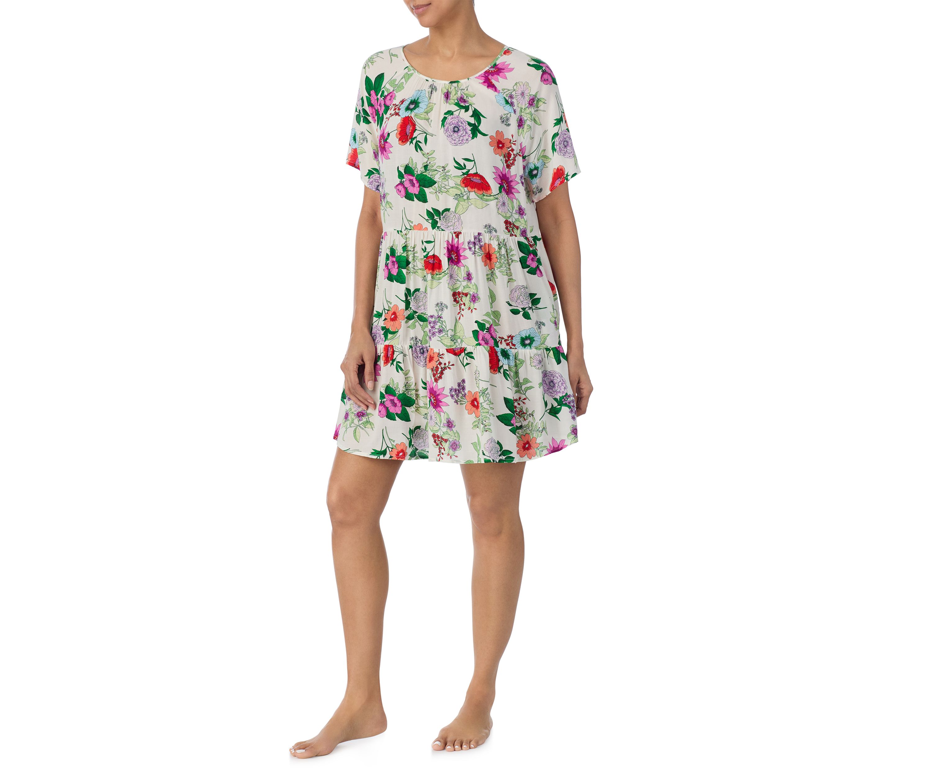 Floral Printed Babydoll Nightgown