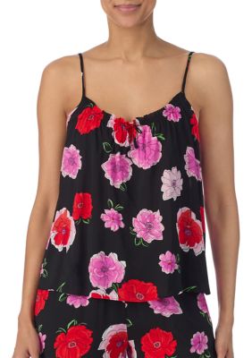 Sleeveless Tie Front Sleep Cami