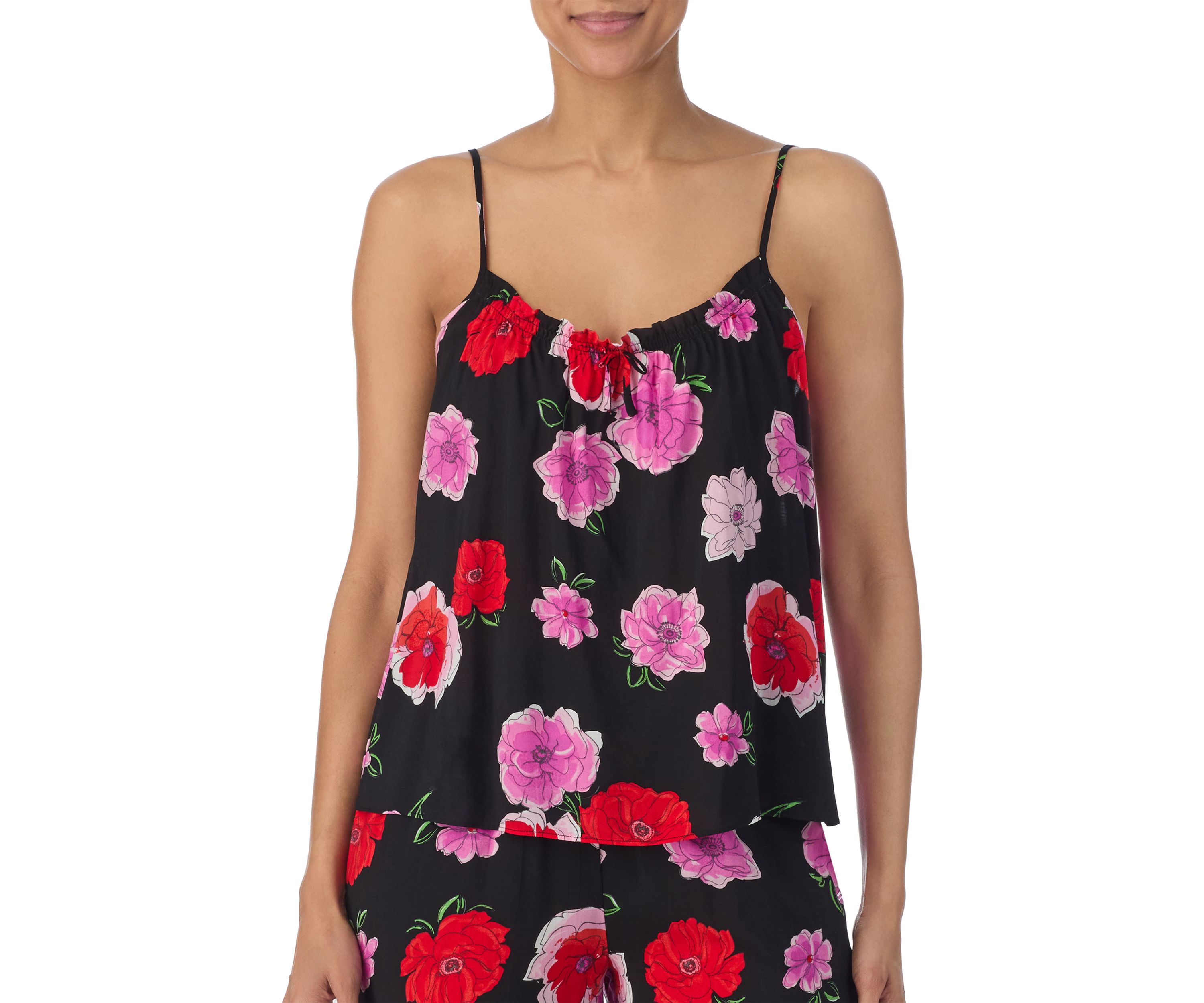 Sleeveless Tie Front Sleep Cami