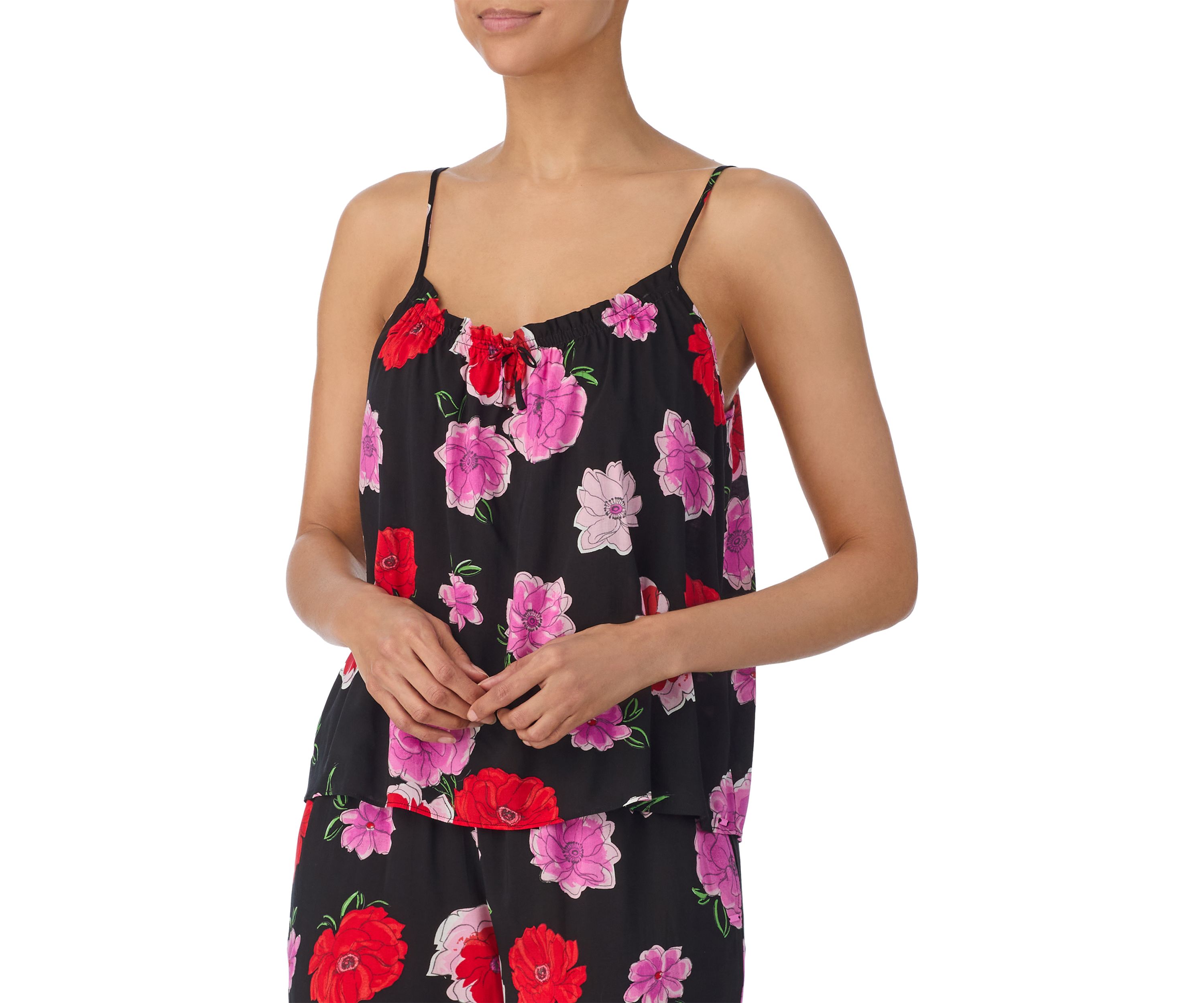 Sleeveless Tie Front Sleep Cami