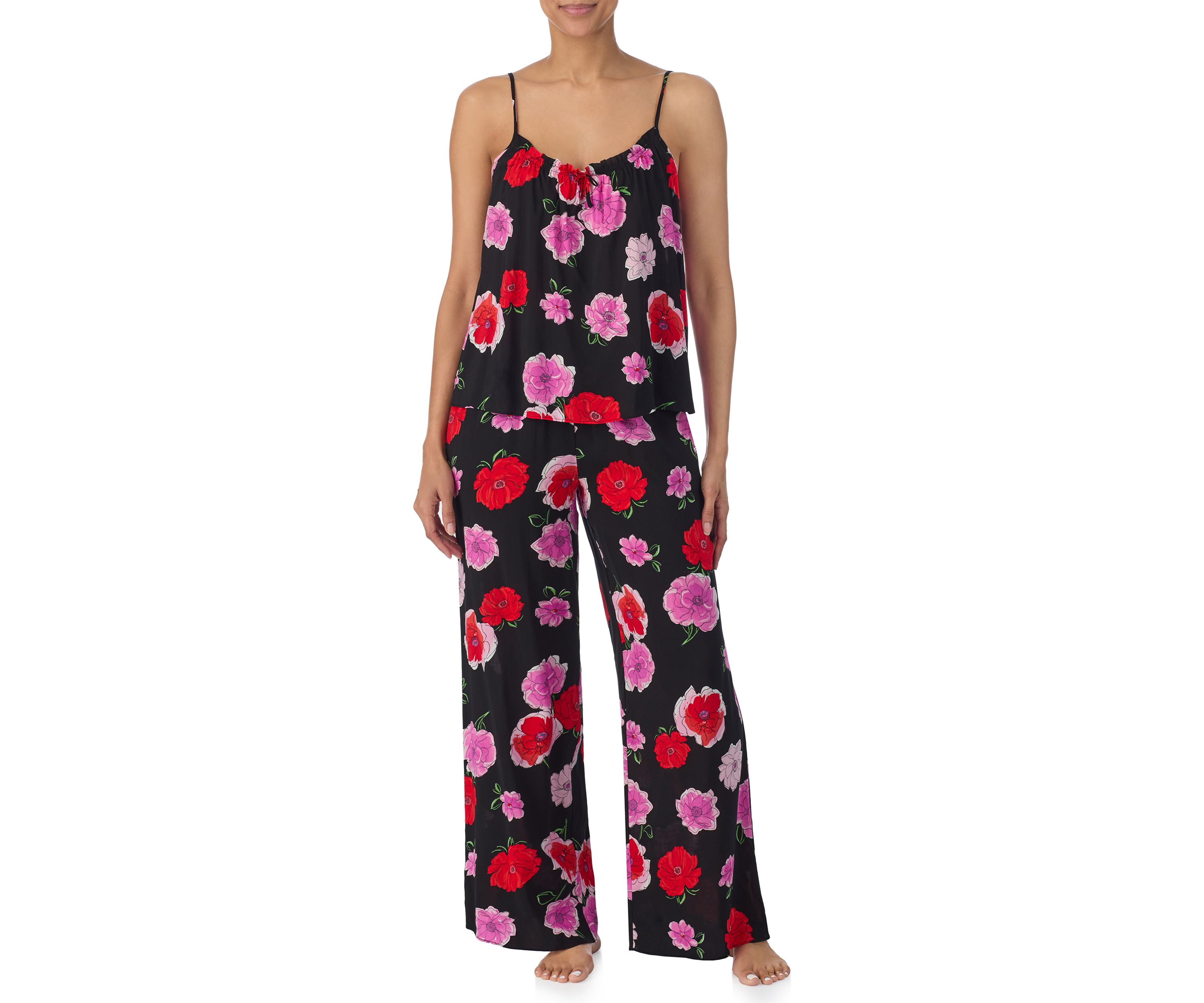Sleeveless Tie Front Sleep Cami