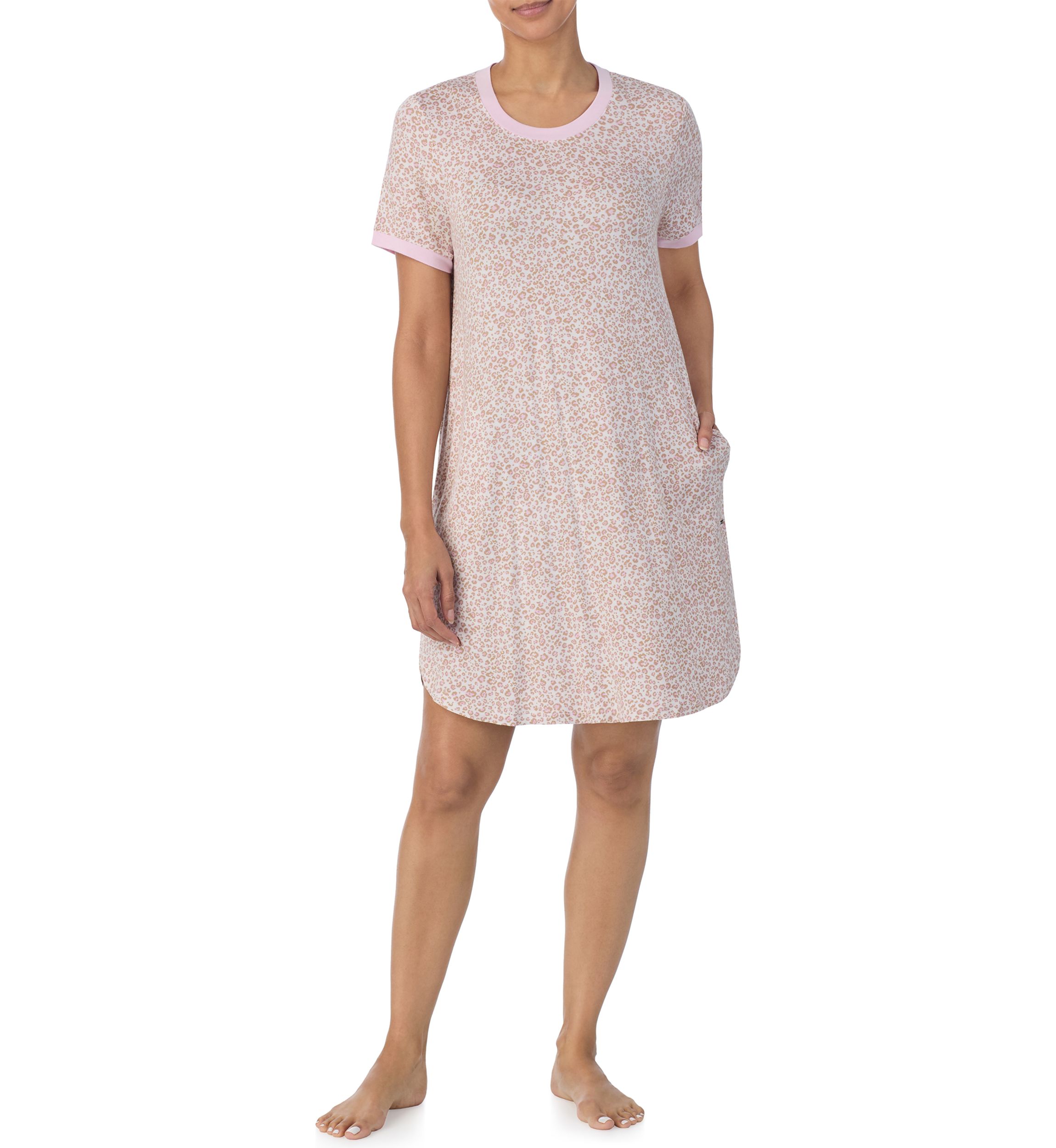 Short Sleeve Printed Nightgown