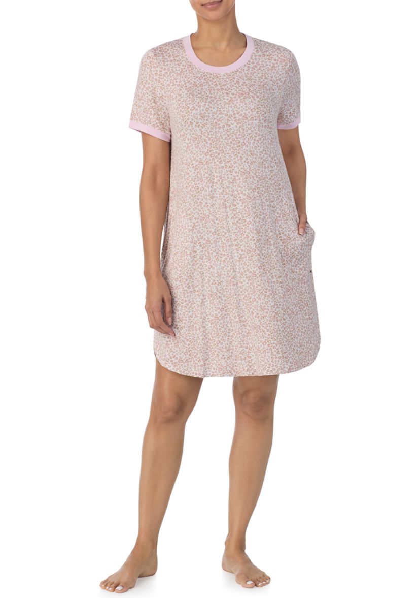 Short Sleeve Printed Nightgown