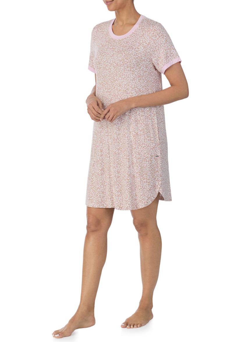 Short Sleeve Printed Nightgown