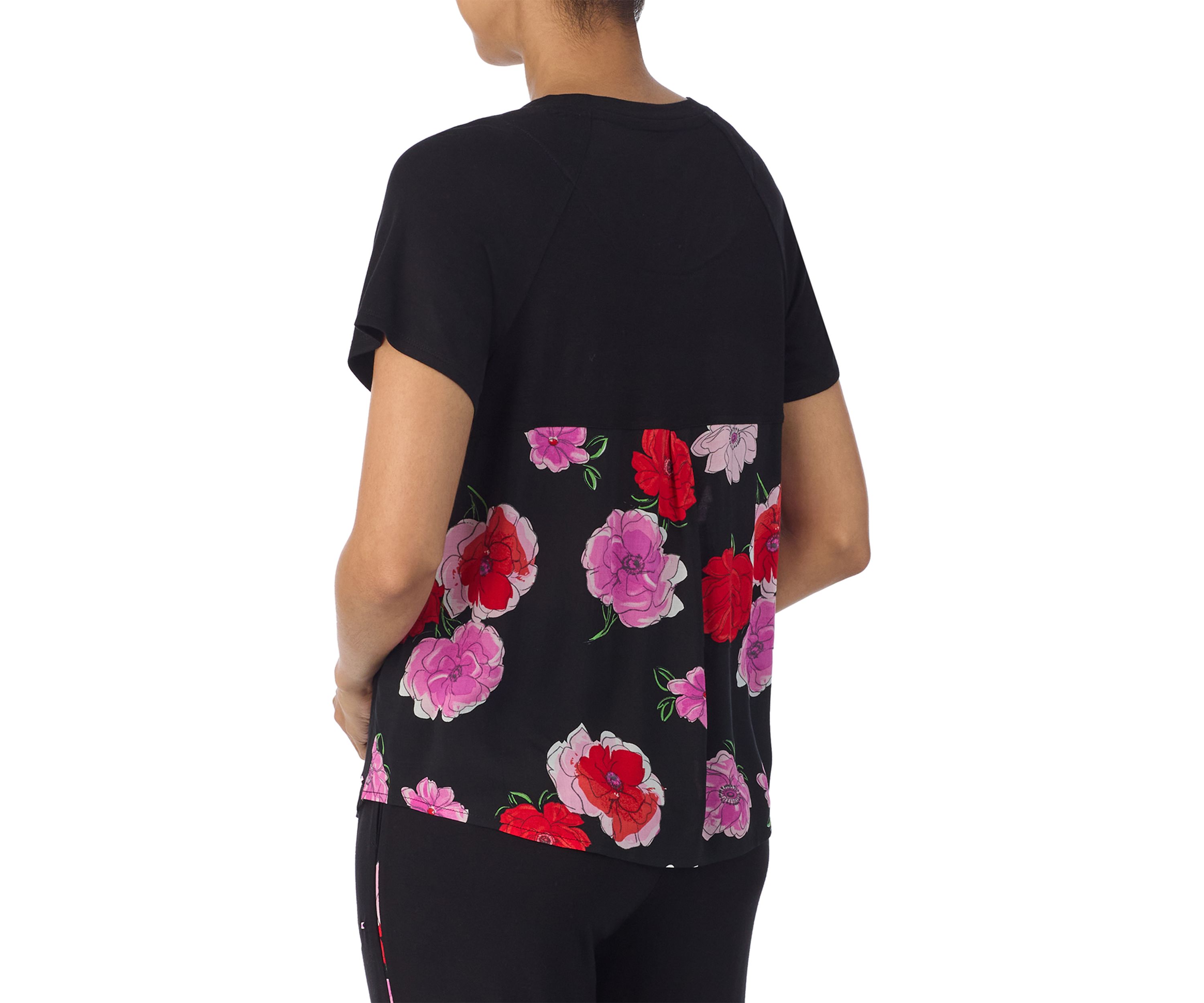 Short Sleeve Printed Back Sleep T-Shirt