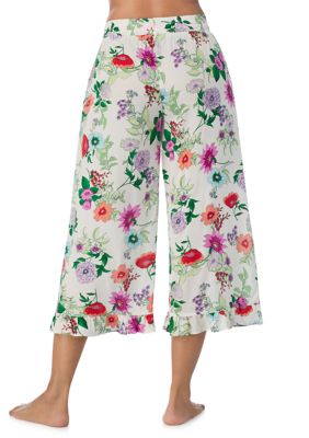 Floral Printed Smocked Pajama Pants