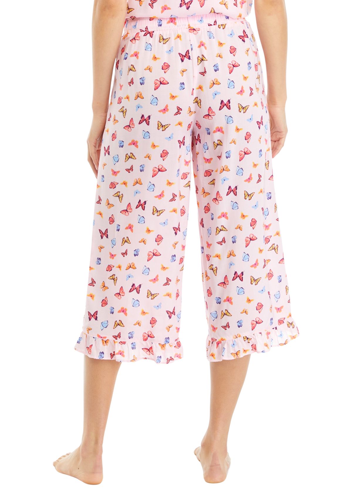 Floral Printed Smocked Pajama Pants