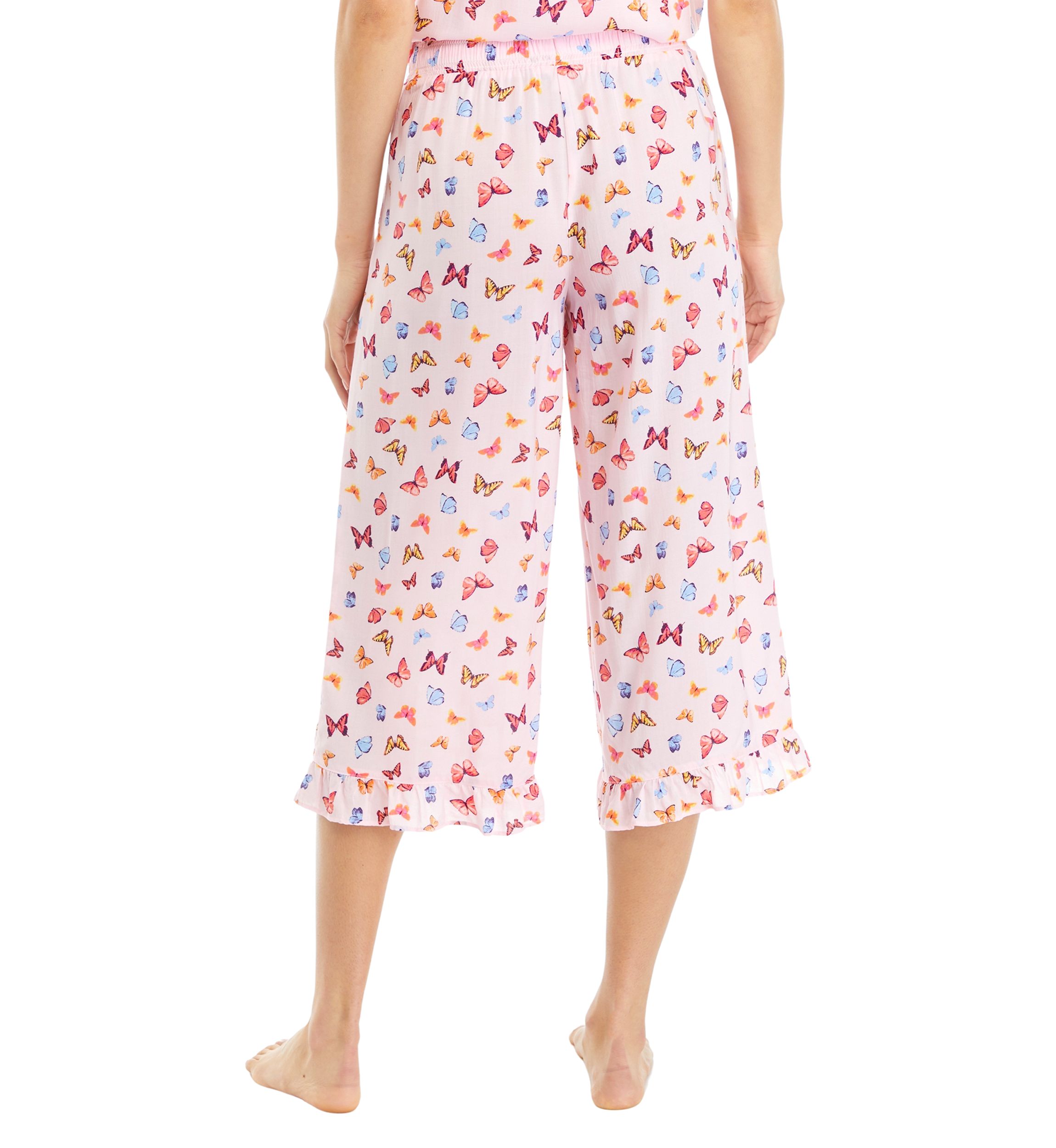 Floral Printed Smocked Pajama Pants