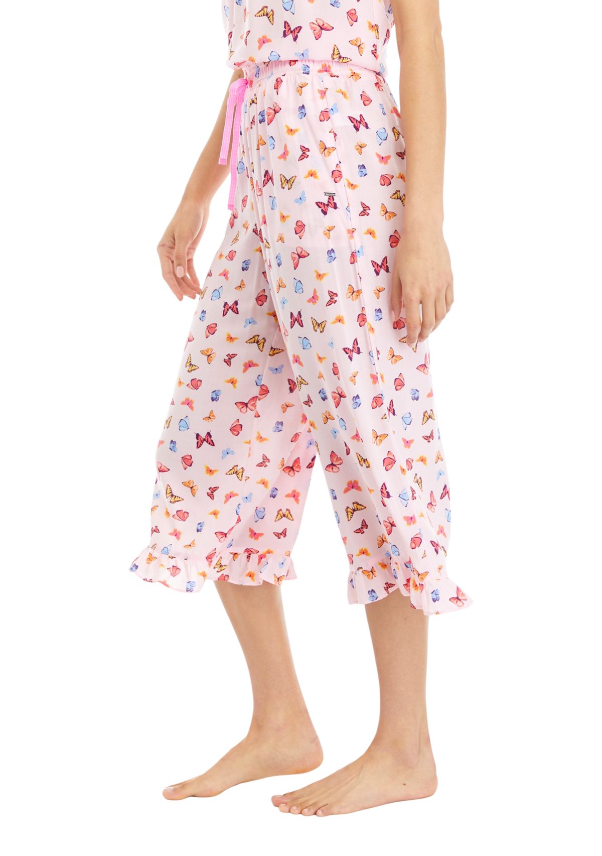 Floral Printed Smocked Pajama Pants