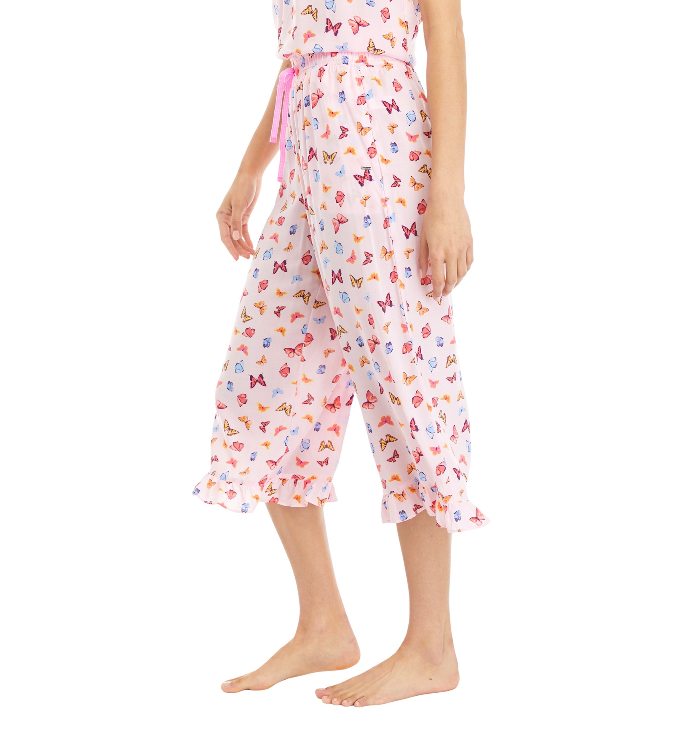 Floral Printed Smocked Pajama Pants