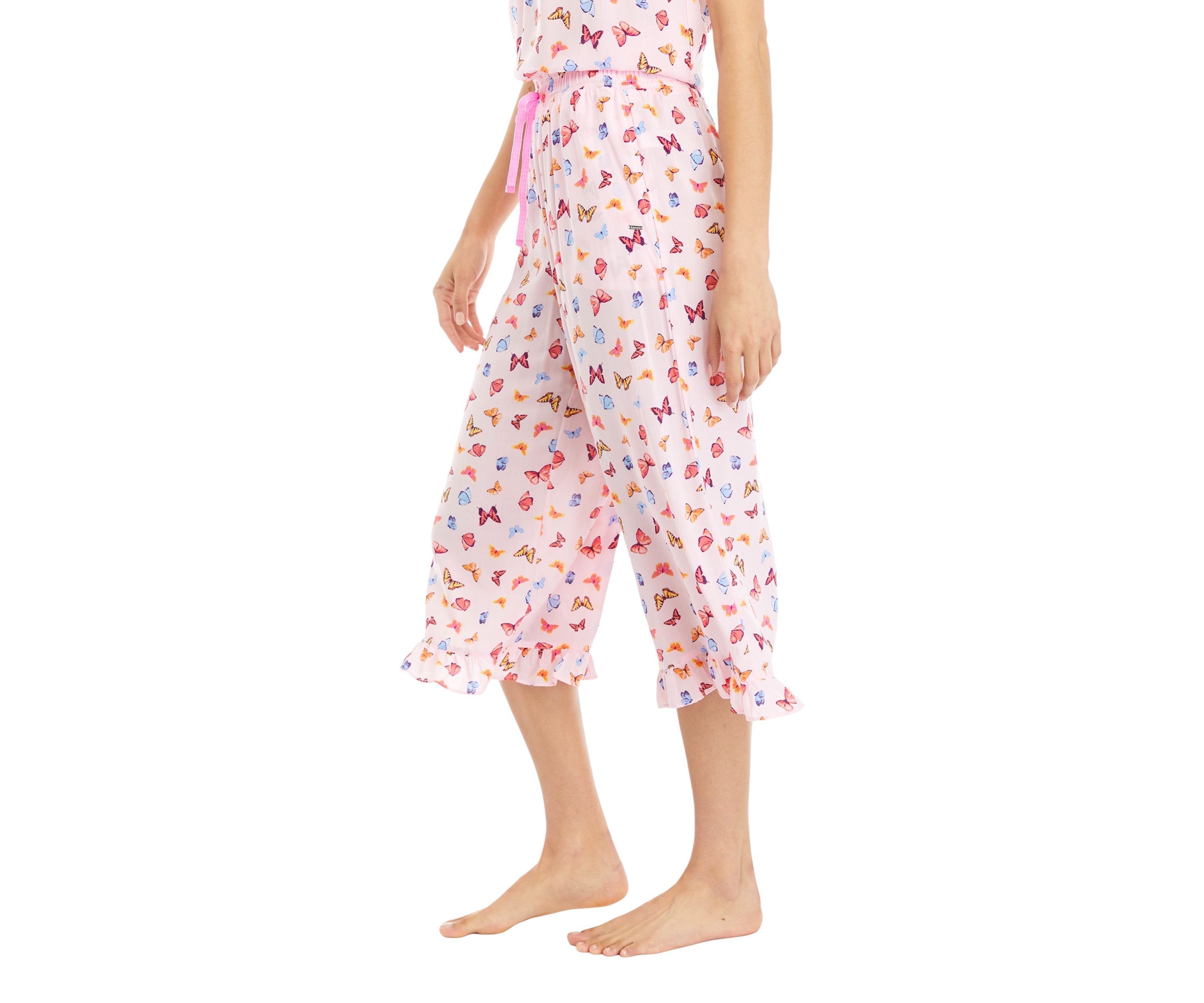 Floral Printed Smocked Pajama Pants