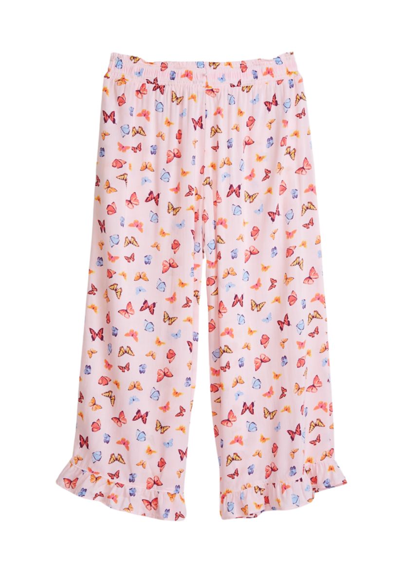 Floral Printed Smocked Pajama Pants