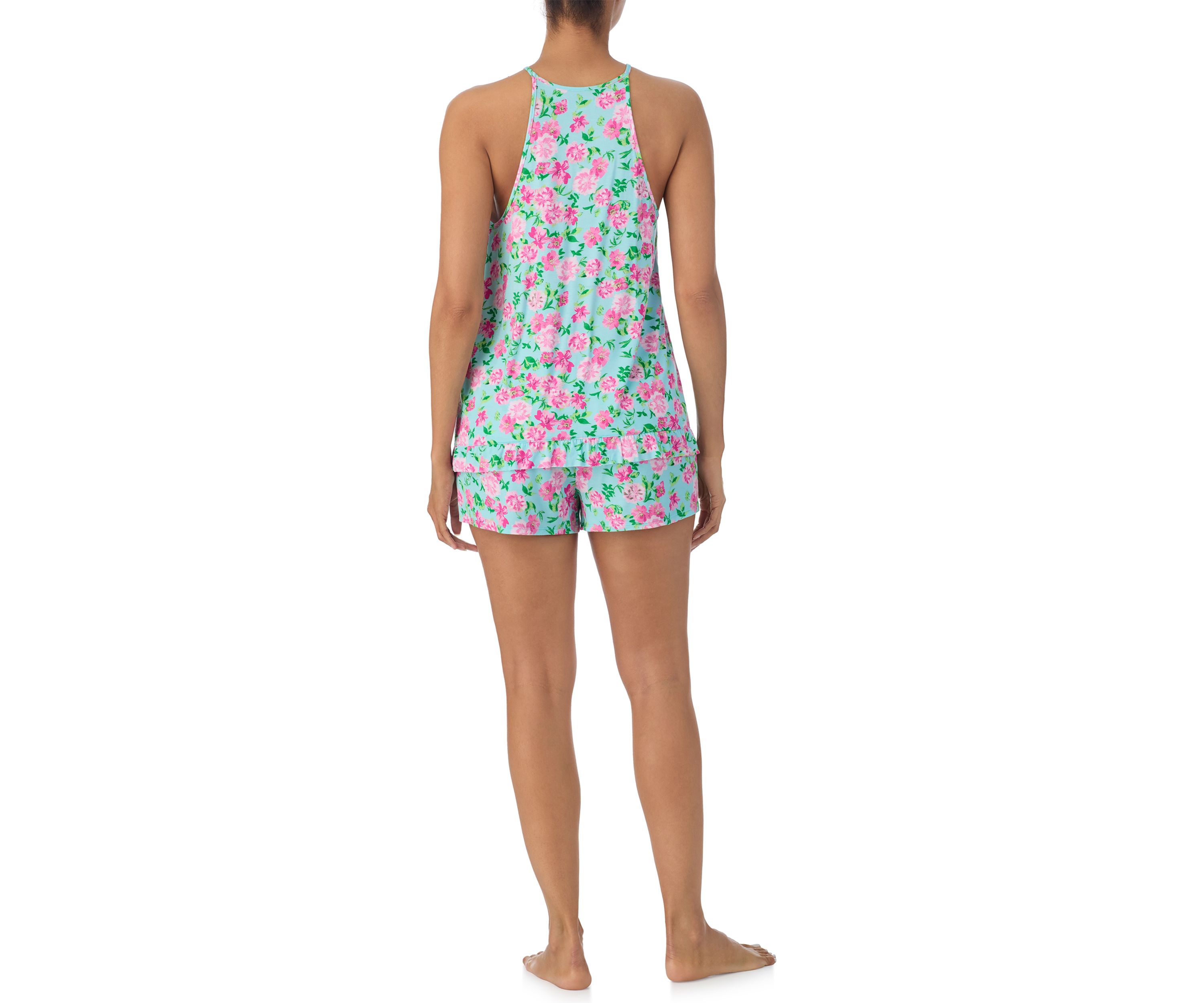 Printed Tank Top and Shorts Pajama Set