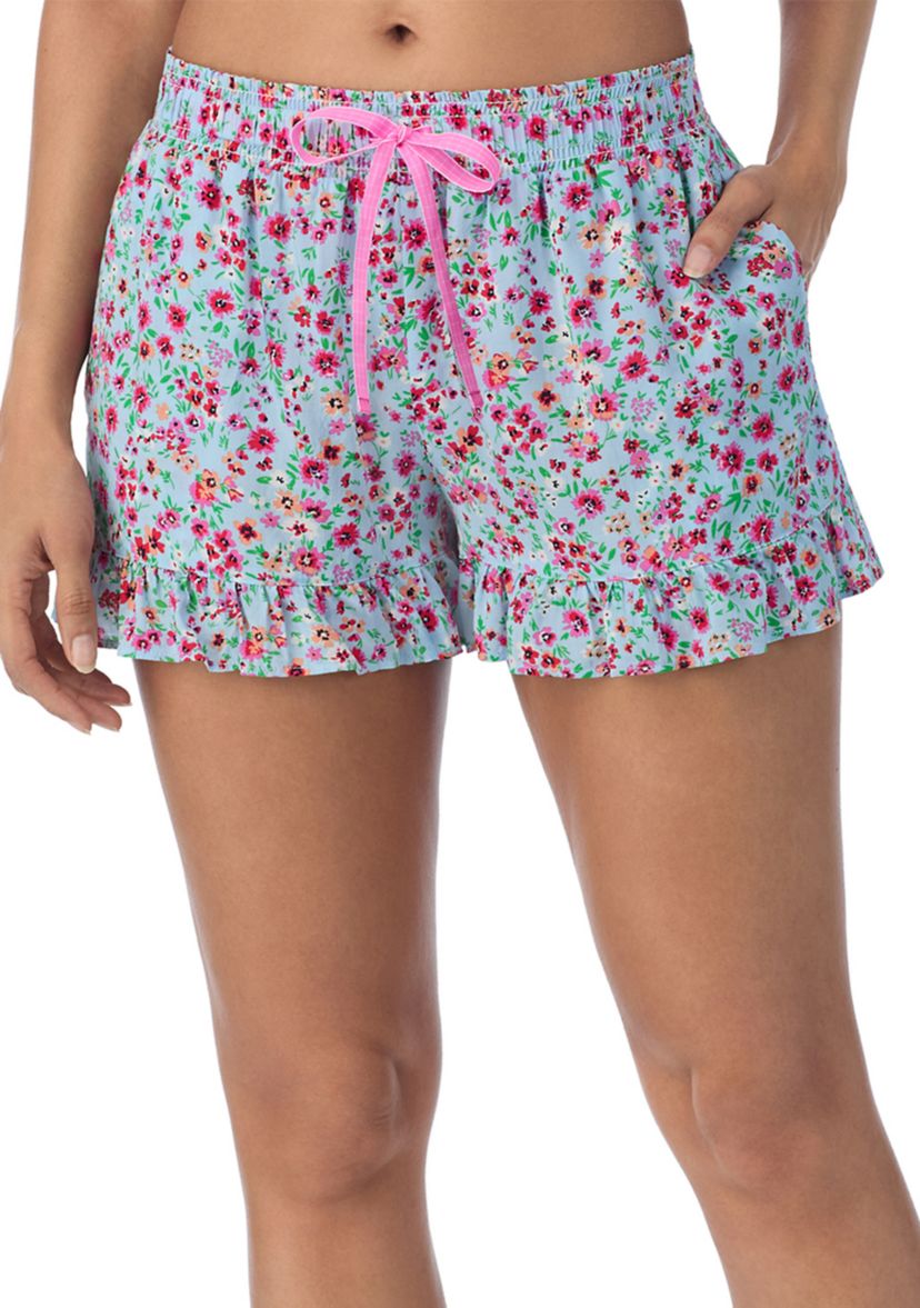 Womens 4 Printed Pajama Shorts