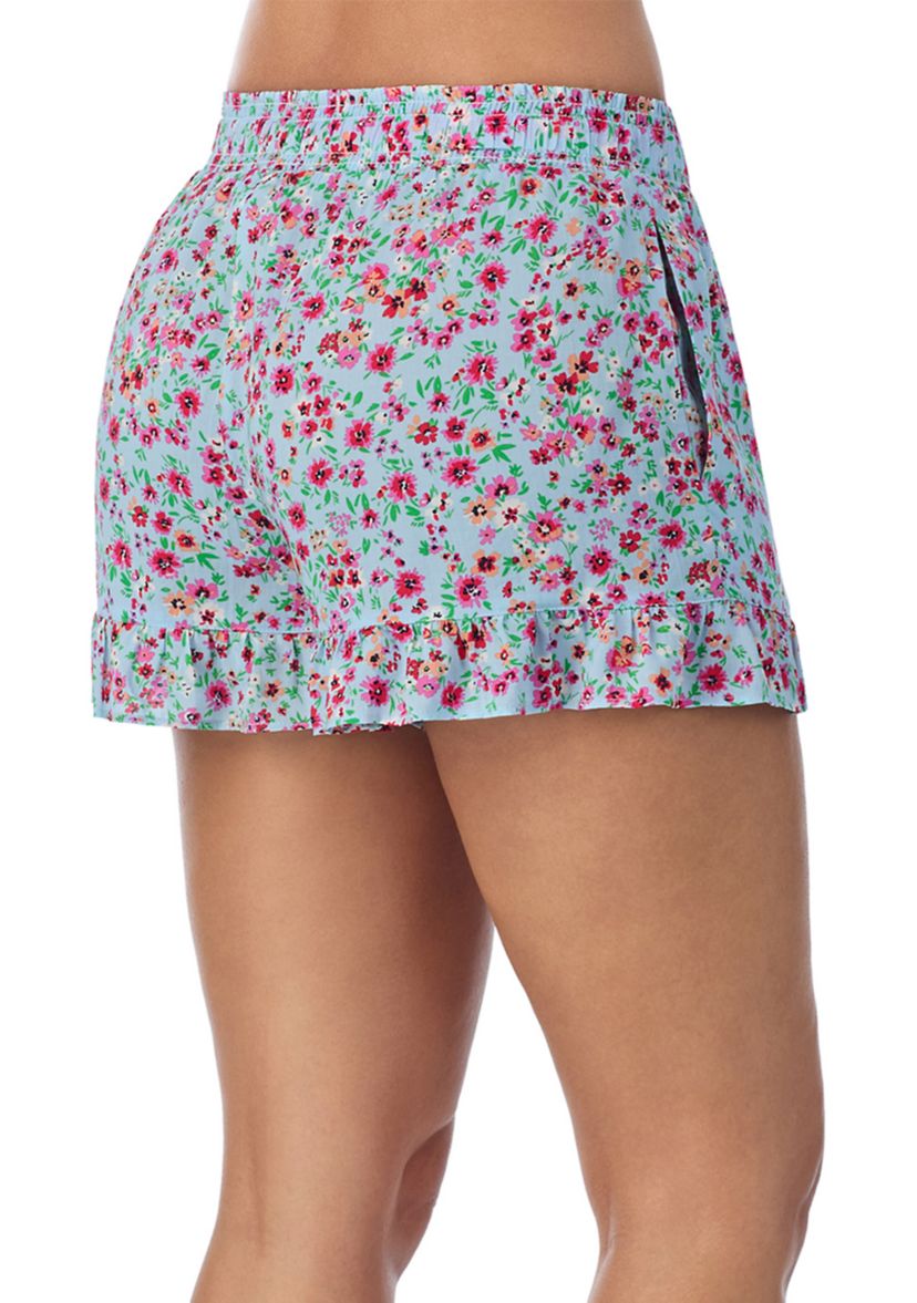 Womens 4 Printed Pajama Shorts