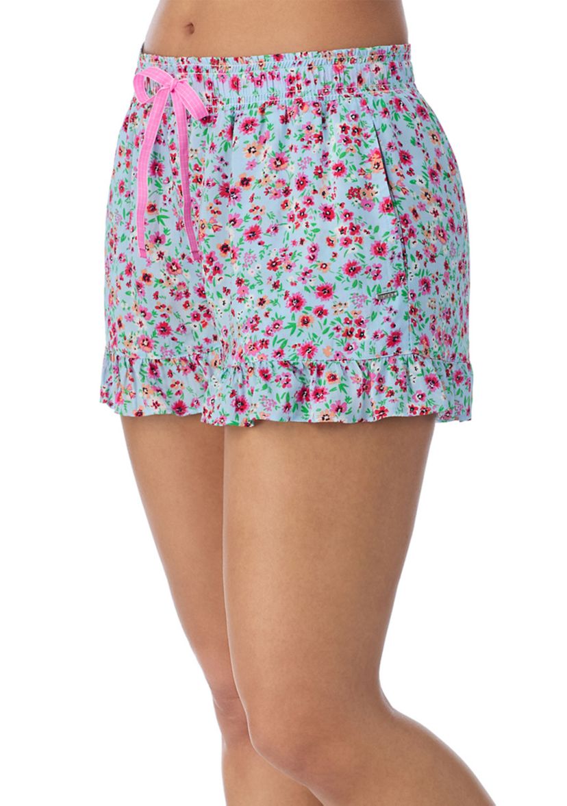 Womens 4 Printed Pajama Shorts