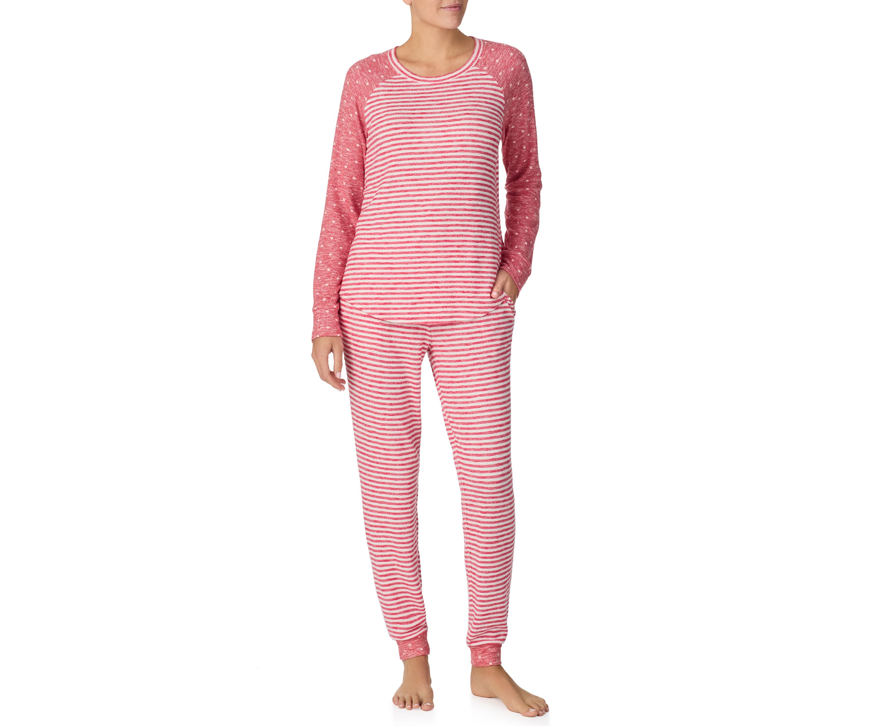 Womens Long Sleeve Top and Jogger Pajama Set