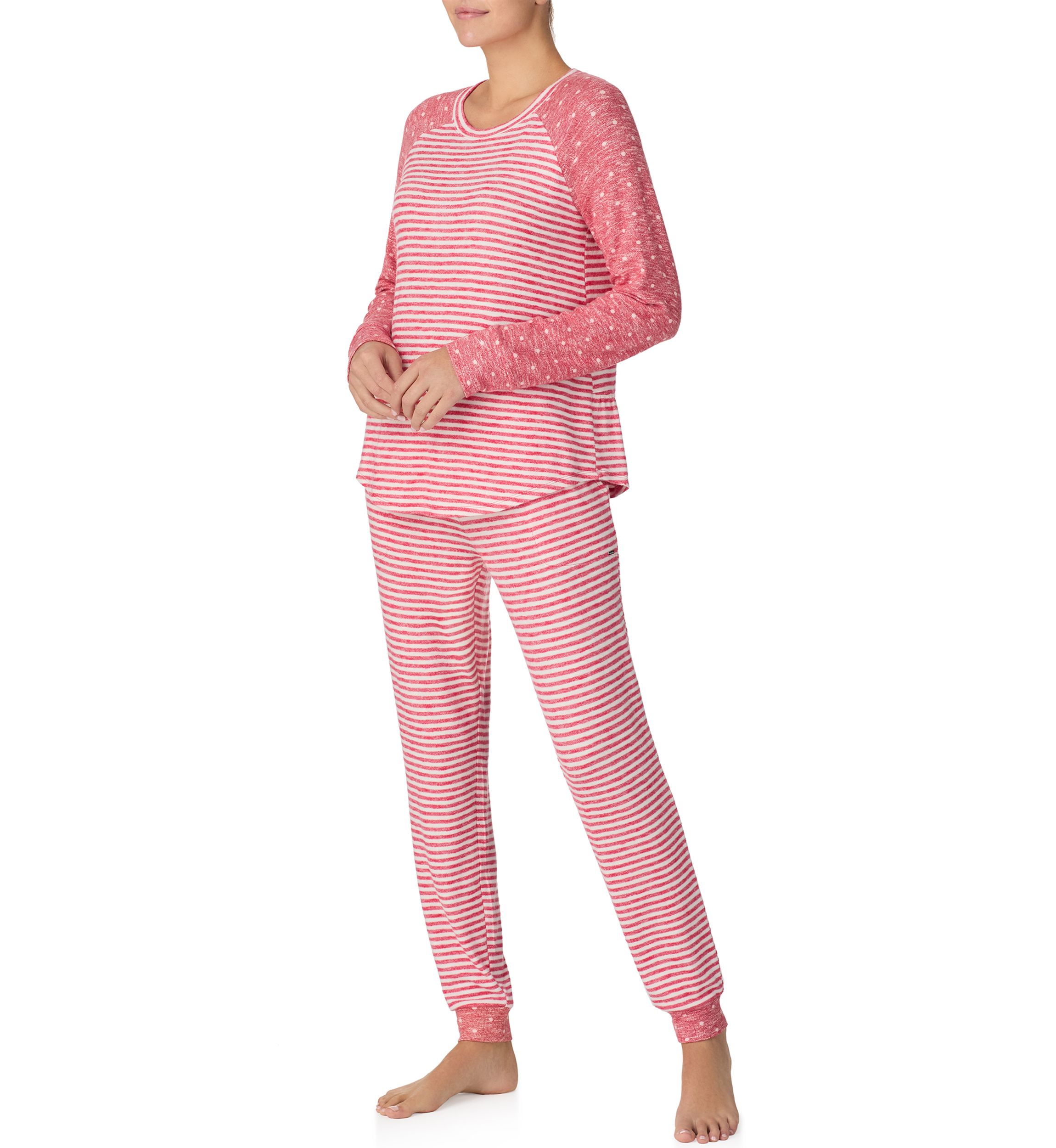 Womens Long Sleeve Top and Jogger Pajama Set