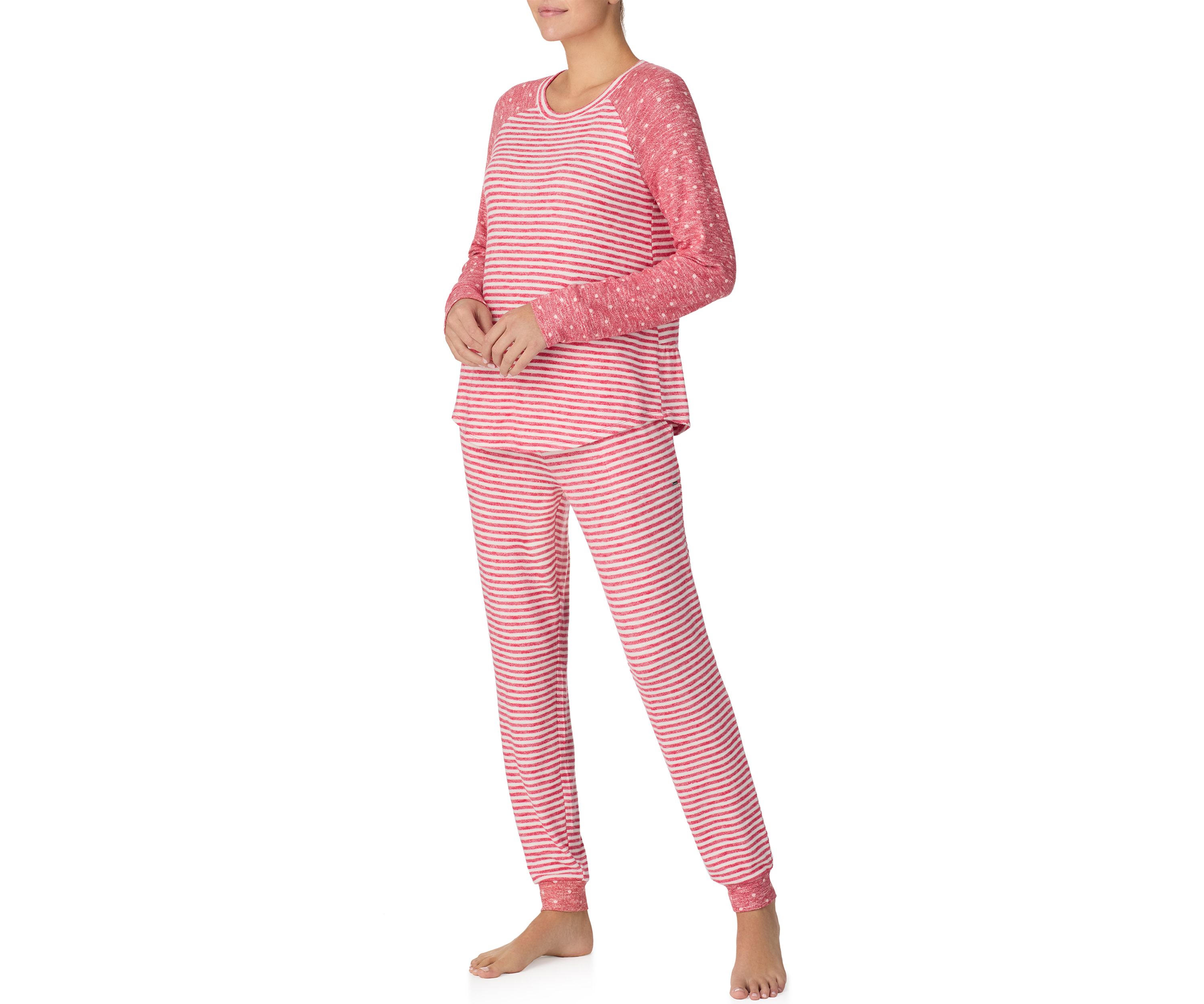 Womens Long Sleeve Top and Jogger Pajama Set