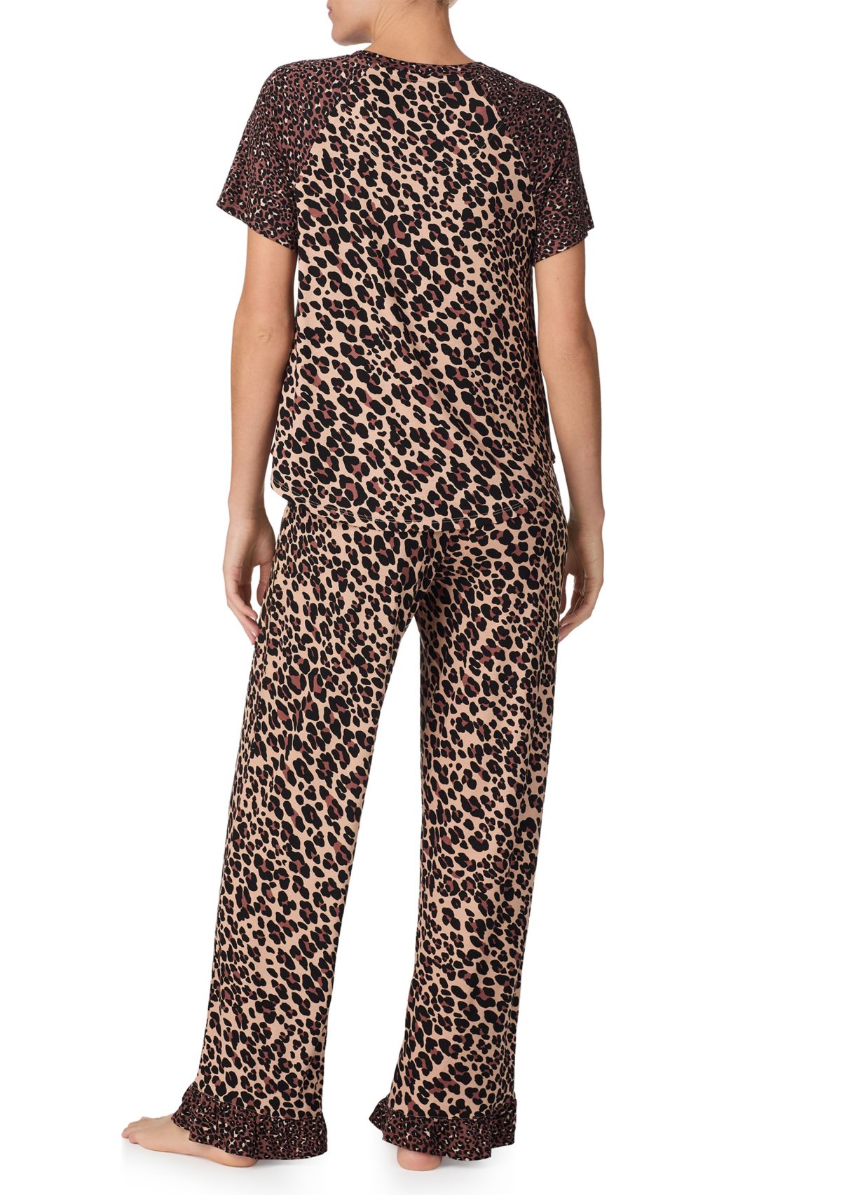 Womens Short Sleeve T-Shirt and Pants Pajama Set