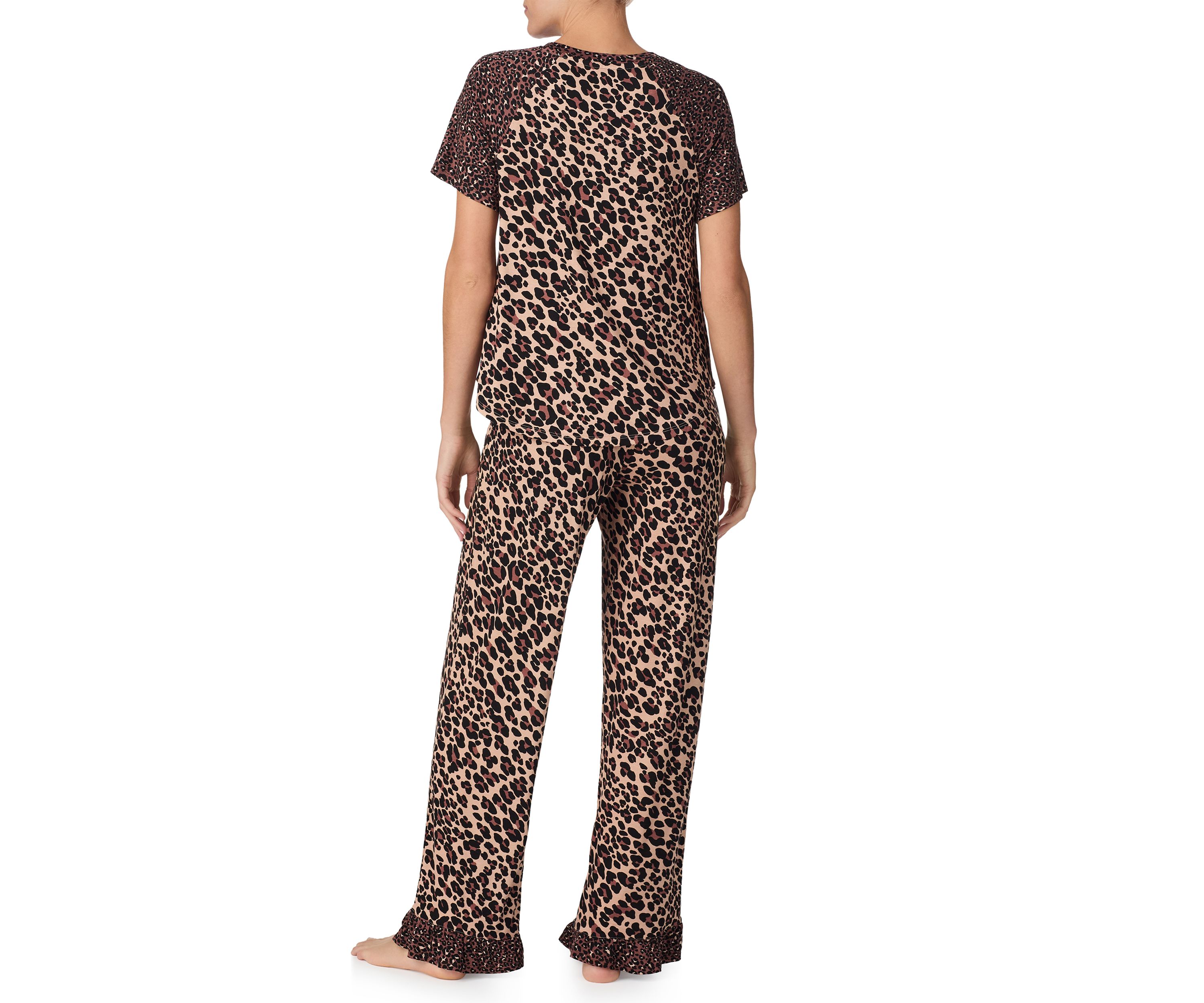 Womens Short Sleeve T-Shirt and Pants Pajama Set