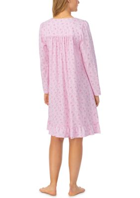 SALE NWT EILEEN WEST Cotton Dreamtime Jersey Nightgown Gown Long Sleeves Sz  S