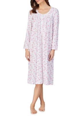 Eileen West Long Sleeve Cotton Knit Long Nightgown | belk