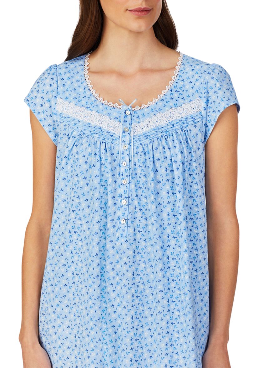 100% Cotton Knit Long Nightgown