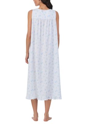 Cotton Jersey Long Sleeveless Nightgown