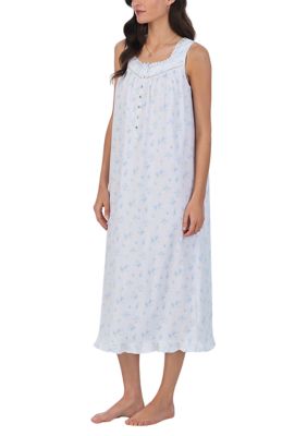 Cotton Jersey Long Sleeveless Nightgown